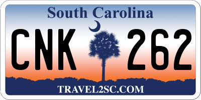 SC license plate CNK262