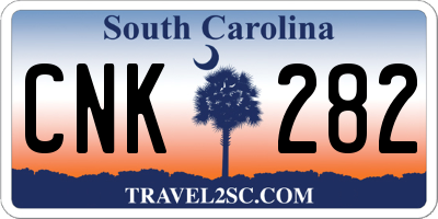SC license plate CNK282