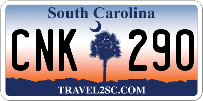 SC license plate CNK290