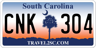 SC license plate CNK304
