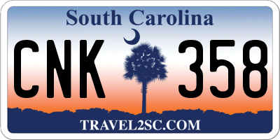 SC license plate CNK358