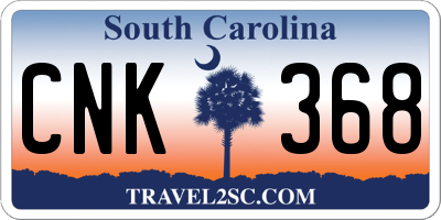 SC license plate CNK368