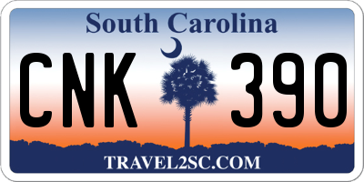 SC license plate CNK390