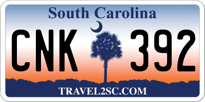 SC license plate CNK392