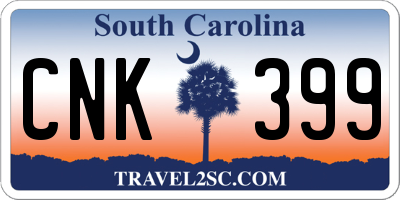 SC license plate CNK399