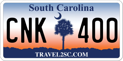 SC license plate CNK400