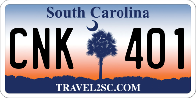 SC license plate CNK401