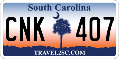 SC license plate CNK407