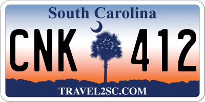 SC license plate CNK412
