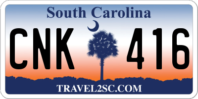 SC license plate CNK416