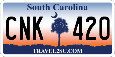 SC license plate CNK420
