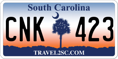 SC license plate CNK423