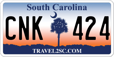 SC license plate CNK424
