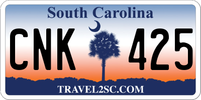 SC license plate CNK425