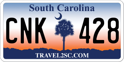 SC license plate CNK428