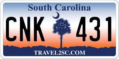 SC license plate CNK431