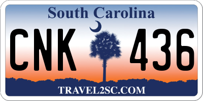 SC license plate CNK436