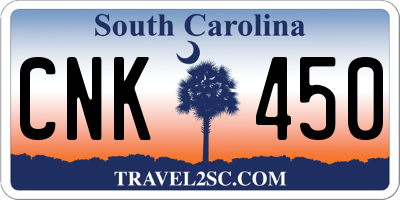 SC license plate CNK450