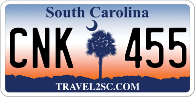 SC license plate CNK455