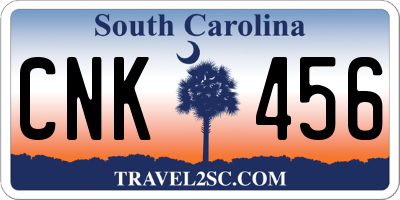 SC license plate CNK456