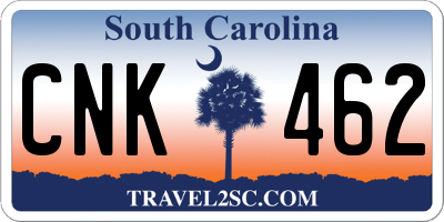SC license plate CNK462