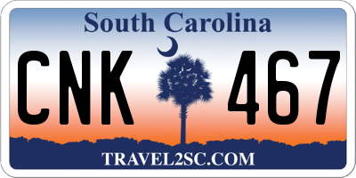SC license plate CNK467