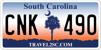SC license plate CNK490