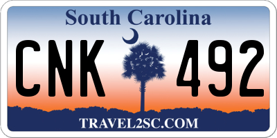 SC license plate CNK492