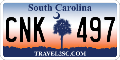 SC license plate CNK497