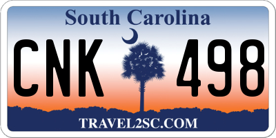 SC license plate CNK498