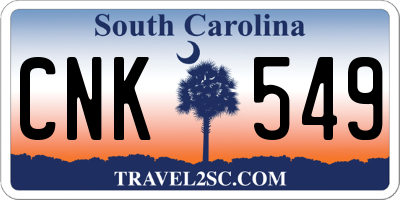 SC license plate CNK549