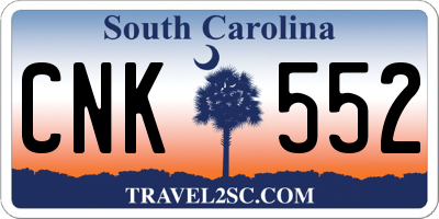 SC license plate CNK552
