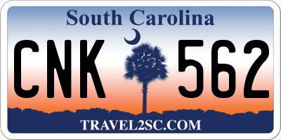 SC license plate CNK562