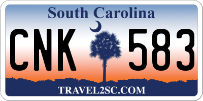 SC license plate CNK583