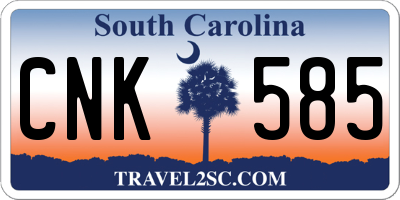 SC license plate CNK585