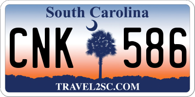 SC license plate CNK586