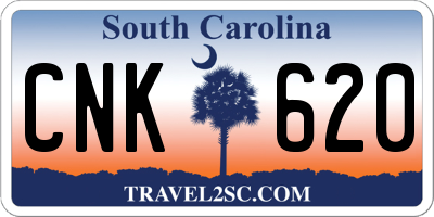 SC license plate CNK620