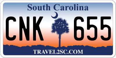 SC license plate CNK655