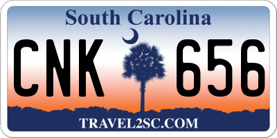 SC license plate CNK656