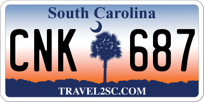 SC license plate CNK687