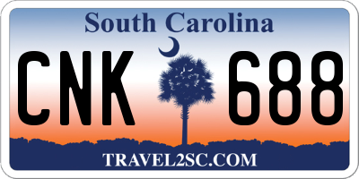 SC license plate CNK688