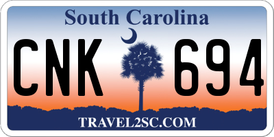 SC license plate CNK694