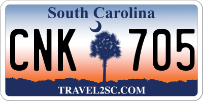 SC license plate CNK705