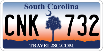 SC license plate CNK732