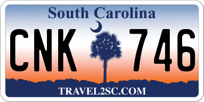 SC license plate CNK746