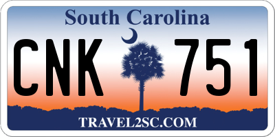 SC license plate CNK751