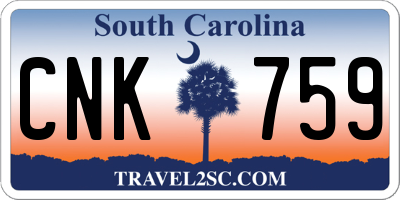SC license plate CNK759