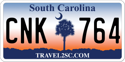 SC license plate CNK764