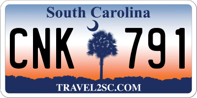 SC license plate CNK791
