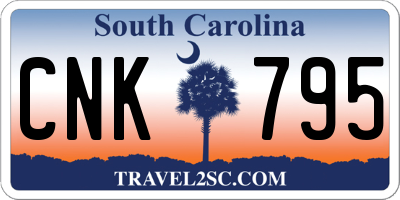 SC license plate CNK795
